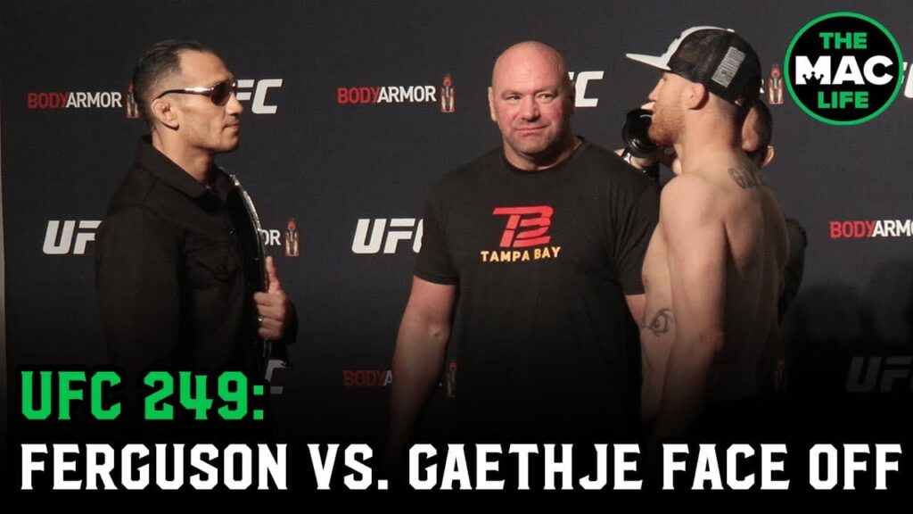 Tony Ferguson says “let’s play ball” to Justin Gaethje | UFC 249 Face Off