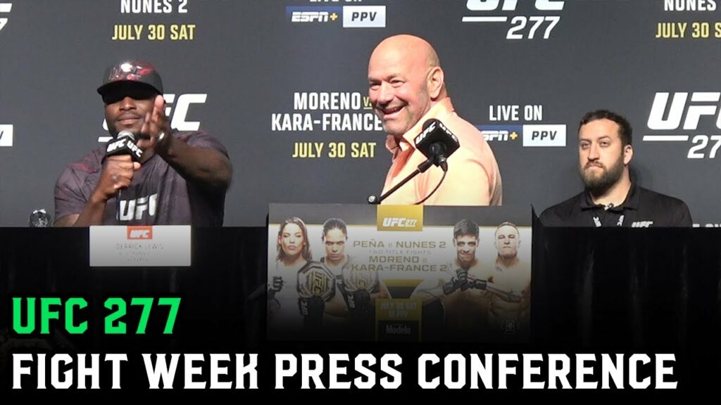 UFC 277 Press Conference: Derrick Lewis demands a Spanish Translator