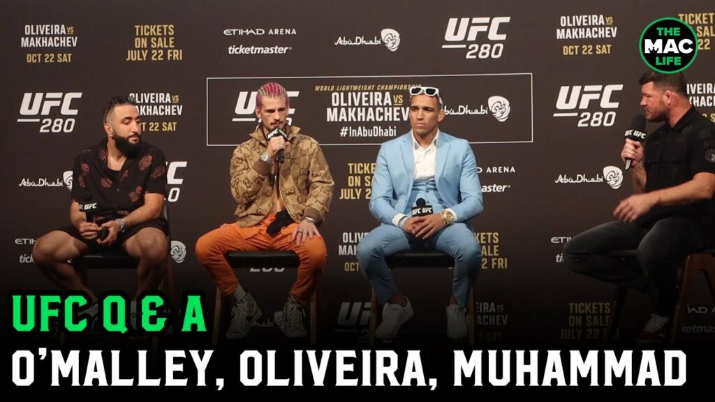 UFC Q & A: Charles Oliveira, Sean O'Malley and Belal Muhammad talk about their fights