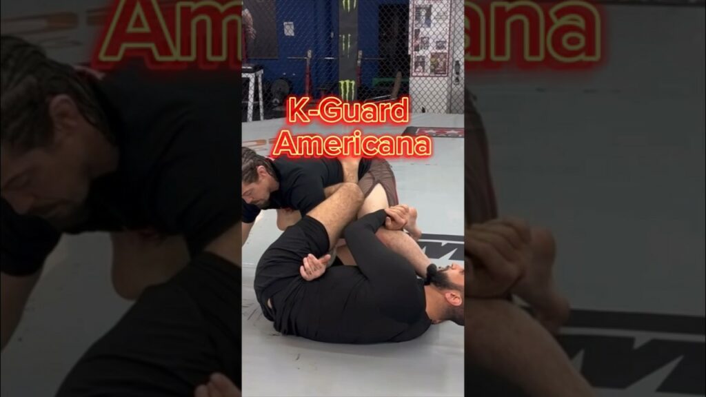 Using the leg Americana to force our opponent to move to set up our K-Guard (available on Jujiclub)