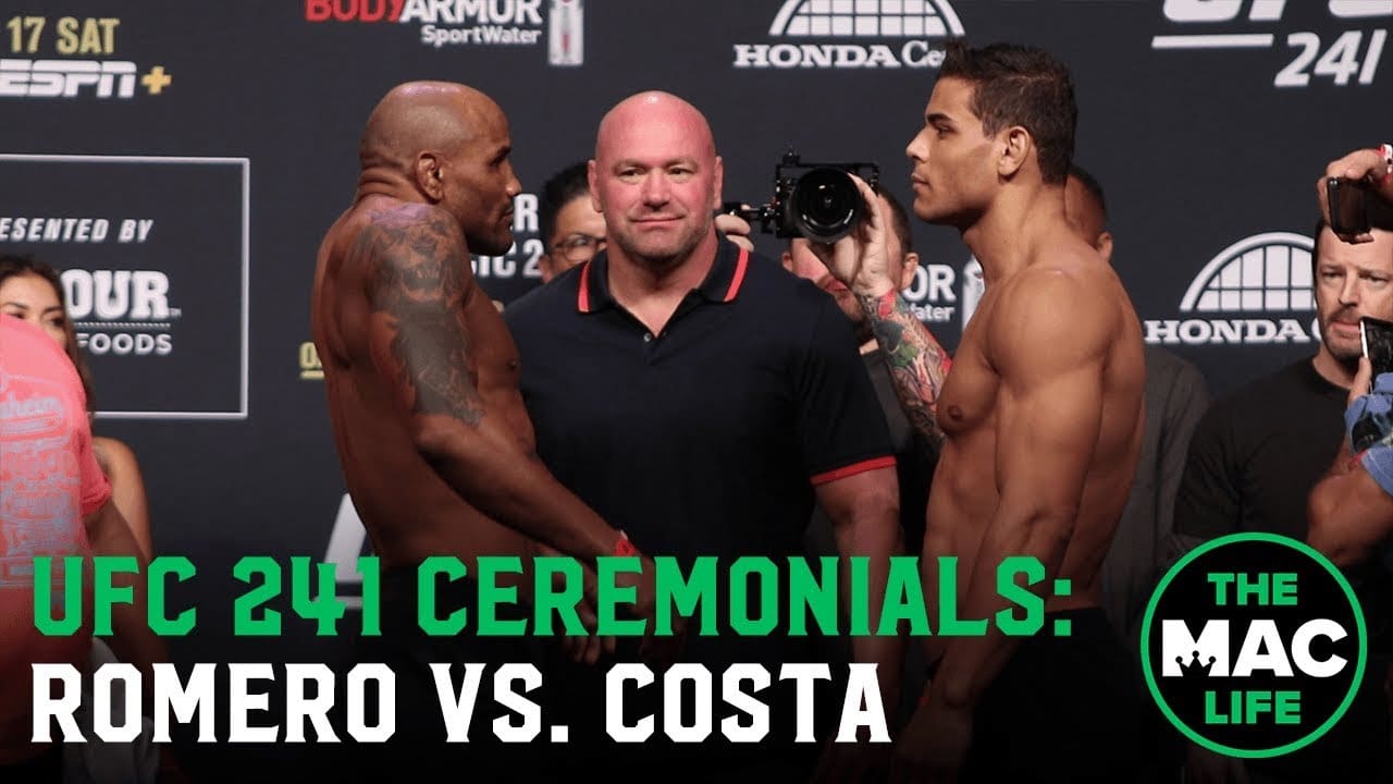 Yoel Romero Vs. Paulo Costa | UFC 241 Ceremonial Weigh-Ins | Jitseasy