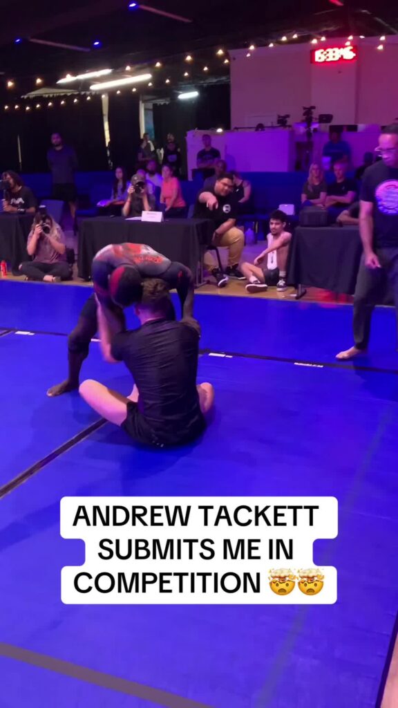 submits me in competition!  Andrew was a purple belt rising star at the time i